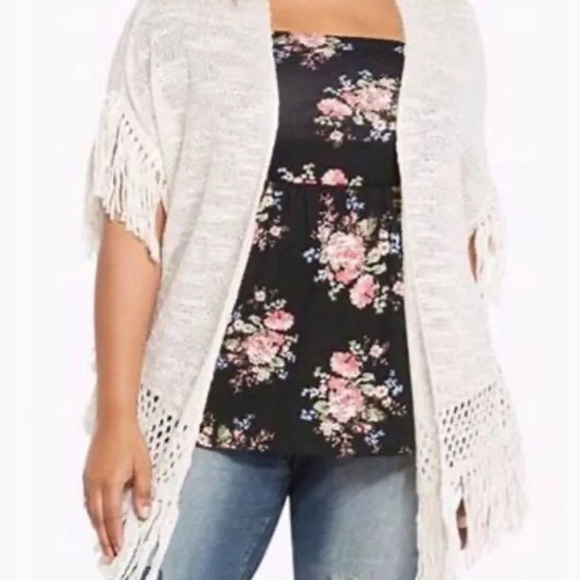 torrid Sweaters - Torrid NWT fringe open cardigan